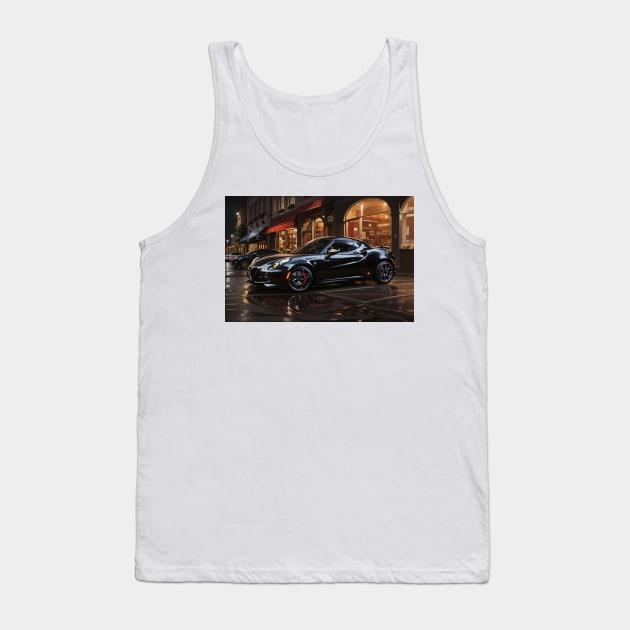 Beauty In Black - Alfa Romeo 4C Tank Top by DeVerviers